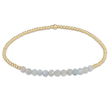 Load image into Gallery viewer, enewton Gold Bliss Gemstone 2mm Bead Bracelet-Aquamarine
