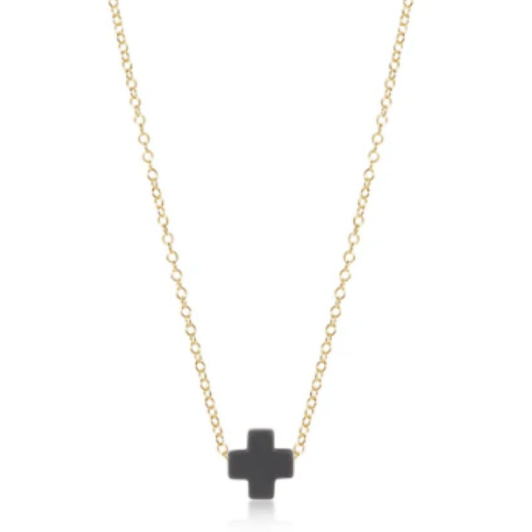 enewton 16'' Necklace Gold-Signature Cross