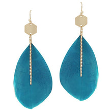 Load image into Gallery viewer, Feather &amp; Line Earrings
