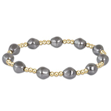 Load image into Gallery viewer, enewton Admire Gold 3mm Bead Bracelet - Pearl - Dark Grey

