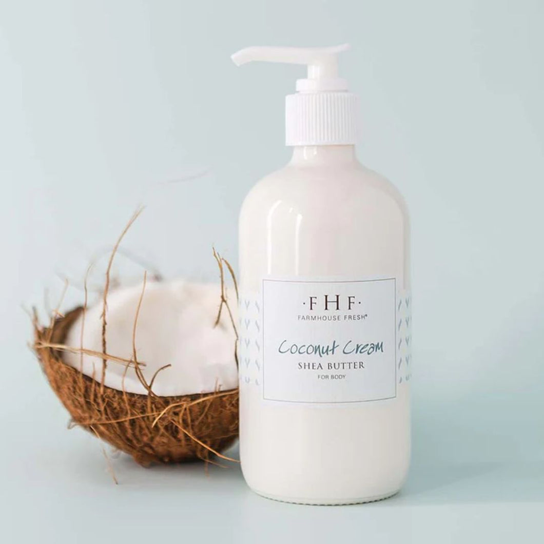 Coconut Cream Shea Butter Cream Pump Top 8 oz