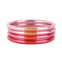 Load image into Gallery viewer, Budhagirl Carousel Pink All Weather Bangles, Set of 4 MEDIUM

