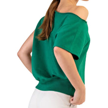 Load image into Gallery viewer, French Terry Off Shoulder Knit Top
