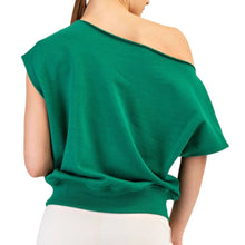 Load image into Gallery viewer, French Terry Off Shoulder Knit Top
