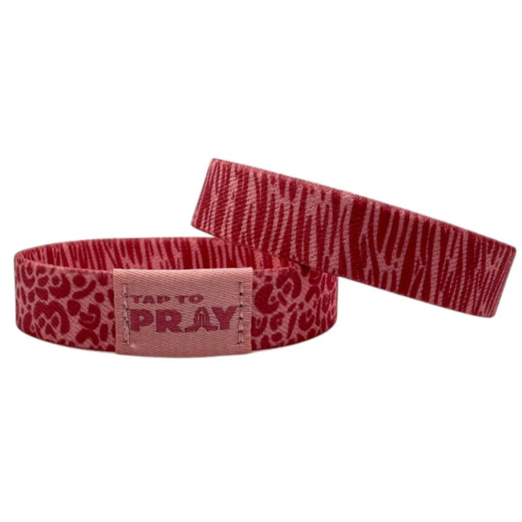 TAP TO PRAY WRISTBANDS - SAFARI ROSE-LARGE