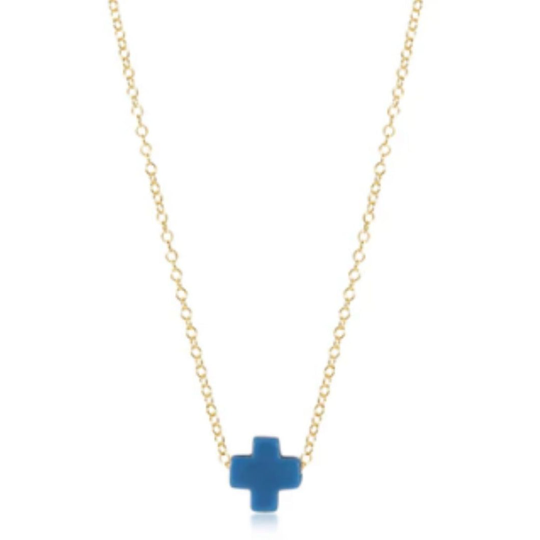 enewton 16'' Necklace Gold-Signature Cross