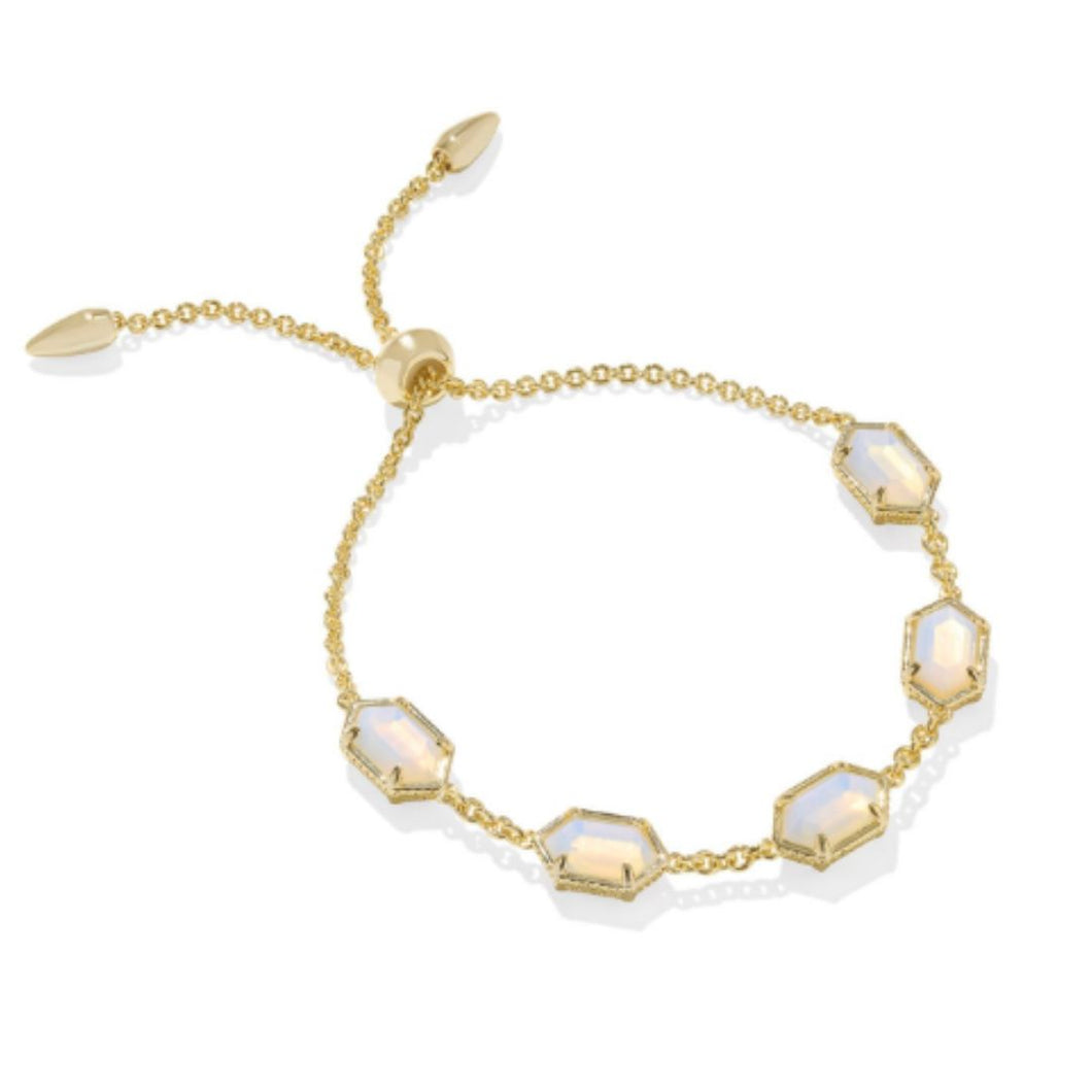 Hallie Delicate Chain Bracelet Opalite Illusion