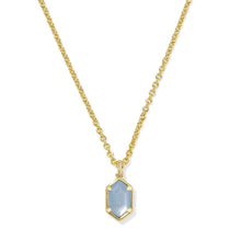 Load image into Gallery viewer, Hallie Short Pendant Sky Blue Mother of Pearl Necklace
