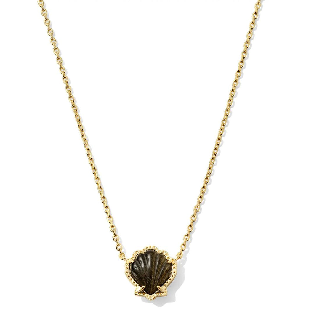 Brynne Gold Shell Short Pendant Necklace