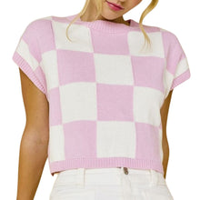 Load image into Gallery viewer, Hannah Loose Fit Pink Checker Top
