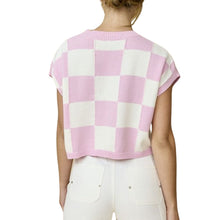 Load image into Gallery viewer, Hannah Loose Fit Pink Checker Top
