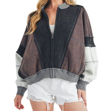 Load image into Gallery viewer, Aemi+Co Bomber Sweatshirt Jacket
