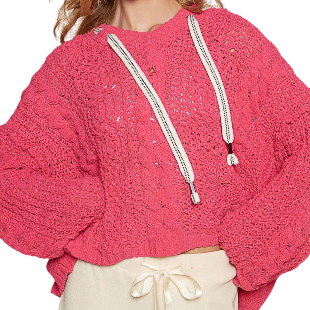 POL Chenille Pullover Sweater