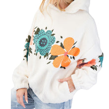 Load image into Gallery viewer, Easel Hibiscus Print Fleece Pullover
