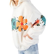 Load image into Gallery viewer, Easel Hibiscus Print Fleece Pullover
