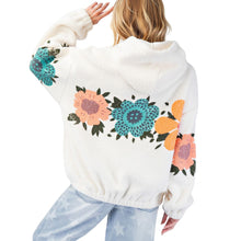 Load image into Gallery viewer, Easel Hibiscus Print Fleece Pullover
