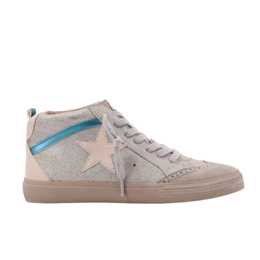 Paulina Mid-Top Sterling Woven Sneaker