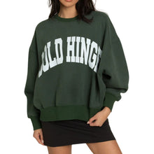 Load image into Gallery viewer, Gold Hinge Dark Green Wide Arm Sweatshirt
