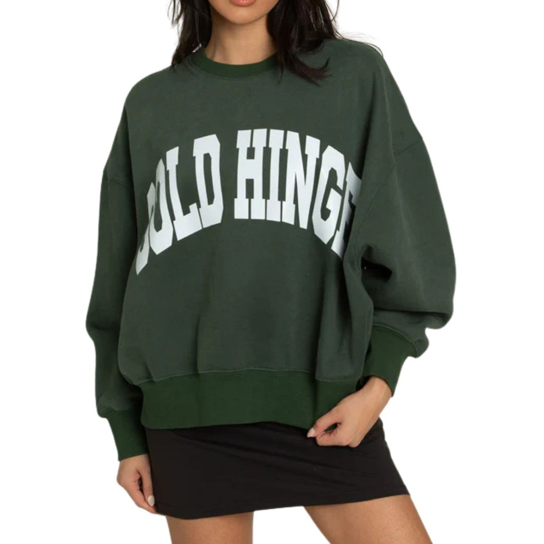 Gold Hinge Dark Green Wide Arm Sweatshirt