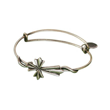 Load image into Gallery viewer, &amp;LIVY Ornate Cross Symbol Wrap Expandable Bangle-Antique Silver
