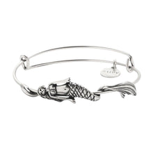 Load image into Gallery viewer, &amp;LIVY Mermaid Symbol Wrap Expandable Bangle-Antique Silver
