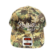 Load image into Gallery viewer, Raisin Hell Camo Trucker Hat
