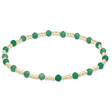 Load image into Gallery viewer, enewton Extend Gemstone Gold Sincerity Pattern 3mm Bead Bracelet - Green Onyx
