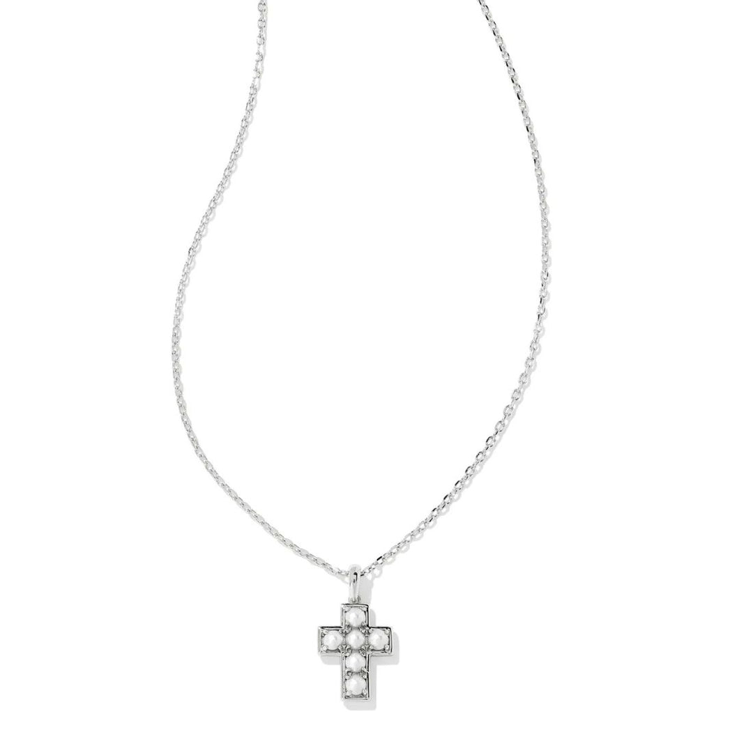 Kendra Scott Pearl Cross Short Pendant Necklace