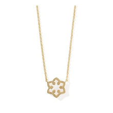 Load image into Gallery viewer, Kendra Scott Snowflake Gold Short Pendant Necklace
