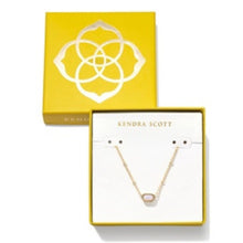 Load image into Gallery viewer, Kendra Scott Boxed Mini Elisa Gold Pink Opalite Crystal Necklace
