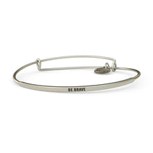 Load image into Gallery viewer, &amp;LIVY Be Brave Bangle-Antique Silver
