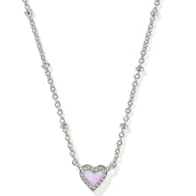 Load image into Gallery viewer, Mini Ari Heart Silver Satellite Short Pendant Necklace
