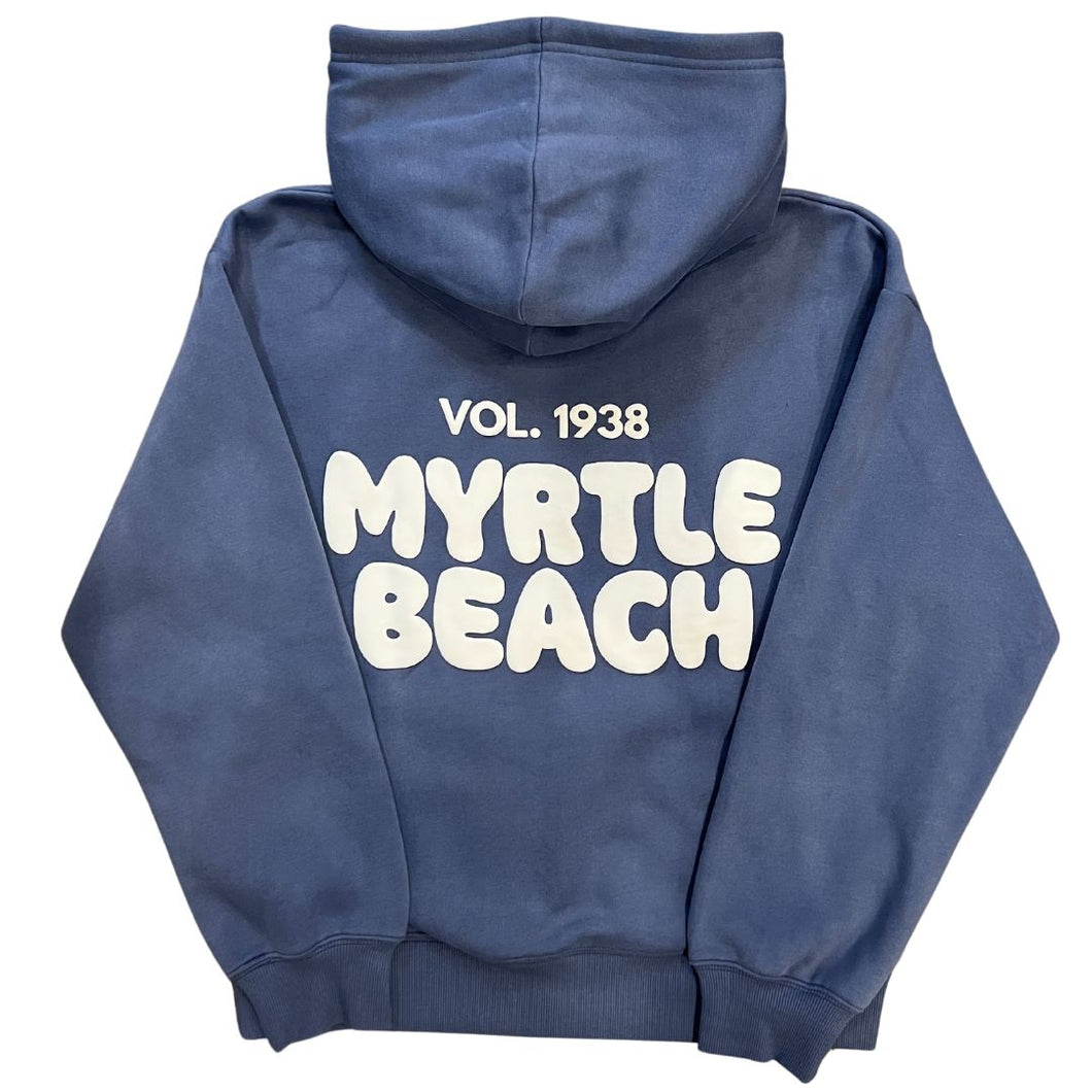 Myrtle Beach Denim Blue Puff Hoodie