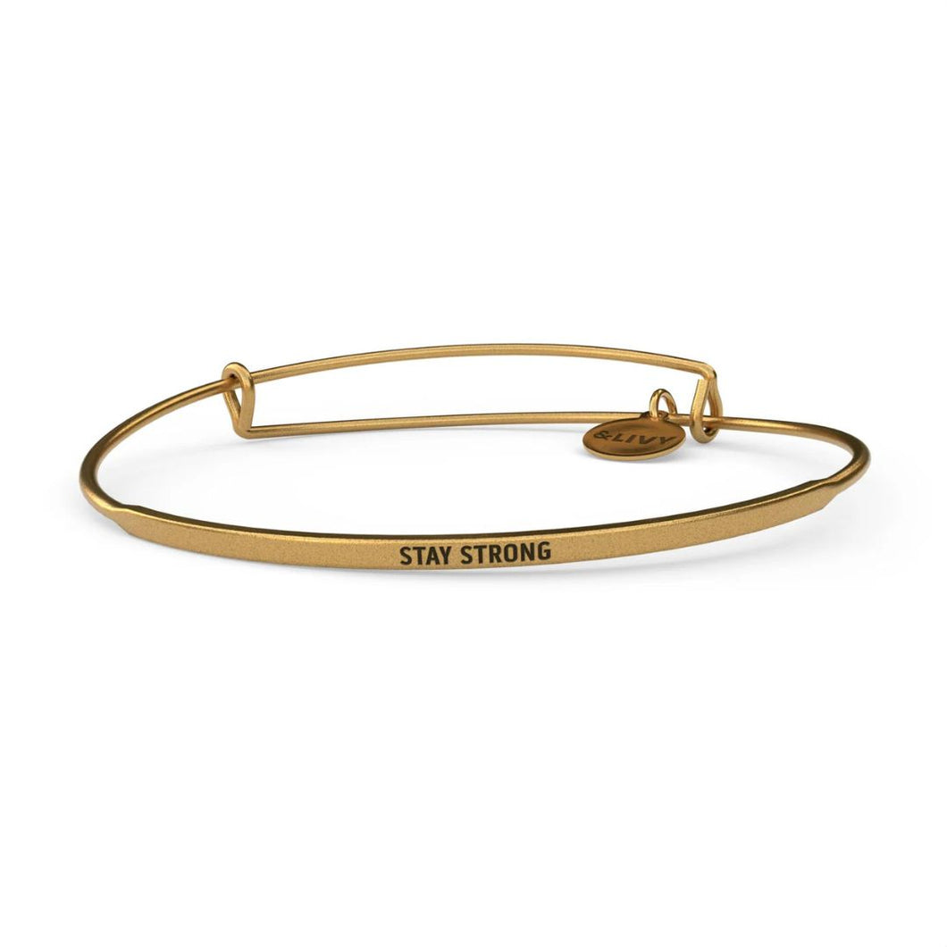 &LIVY Stay Strong Bangle-Antique Gold