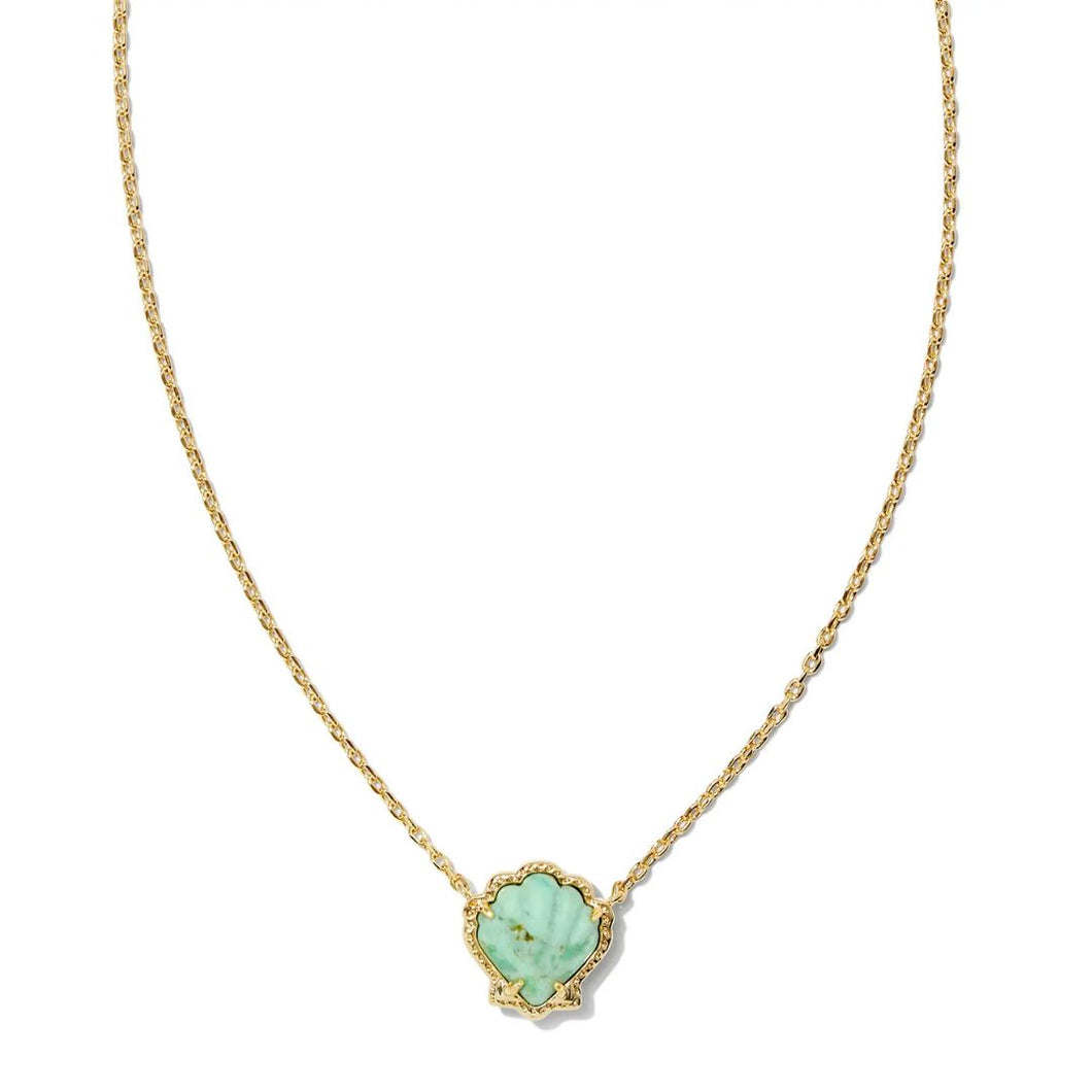 Brynne Gold Shell Short Pendant Necklace