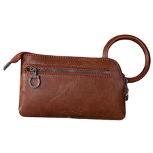 Load image into Gallery viewer, Montana West Genuine Hair-On Cowhide Ring Handle Wristlet Clutch Bag
