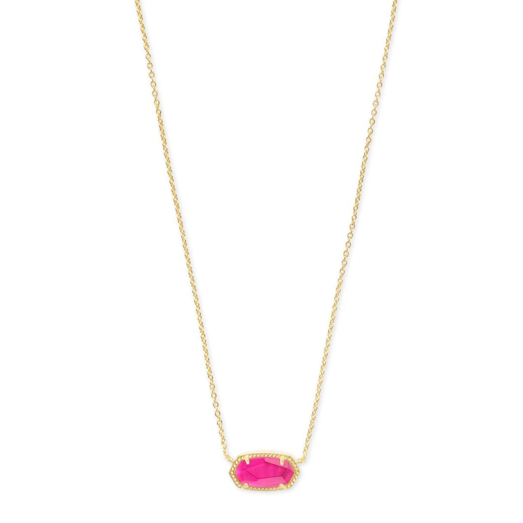 Elisa Gold Pendant Necklace in Azalea Illusion