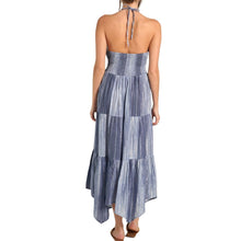 Load image into Gallery viewer, Halter Neck Asymmetrical Tiered Maxi Dress
