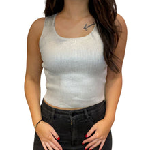 Load image into Gallery viewer, Silver Metallic Tank Top
