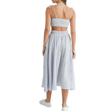 Load image into Gallery viewer, Mable Gauze Floral Embroidered Crop Top &amp; Midi Skirt Set
