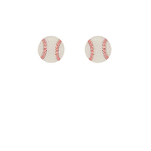 Load image into Gallery viewer, Glitter Baseball Stud Earring
