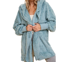 Load image into Gallery viewer, Faux Fur Hooded Cardigan
