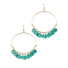 Load image into Gallery viewer, Chain &amp; Charm Circle Earring
