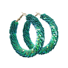 Load image into Gallery viewer, Sequin Hoops
