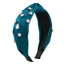 Load image into Gallery viewer, Knotted Jewel Satin Headband
